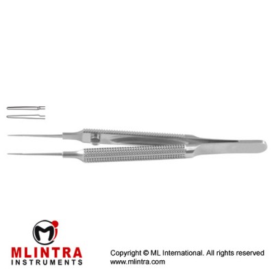 Tennant Suture Tying Forcep Straight - Round Handle with Guide Pin - Extra Delicate Smooth Jaws Stainless Steel, 10.5 cm - 4" Jaws Length 6 mm
